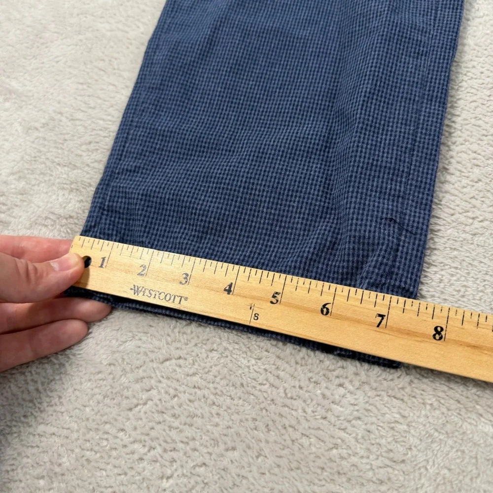 Banana Republic Aiden Fit Pants Mens 34x30 Blue Houndstooth Cotton Chinos Slacks
